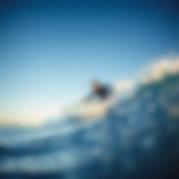 Surfer Embracing the Waves Surfer enjoying the waves in a perfectly fitted long torso wetsuit