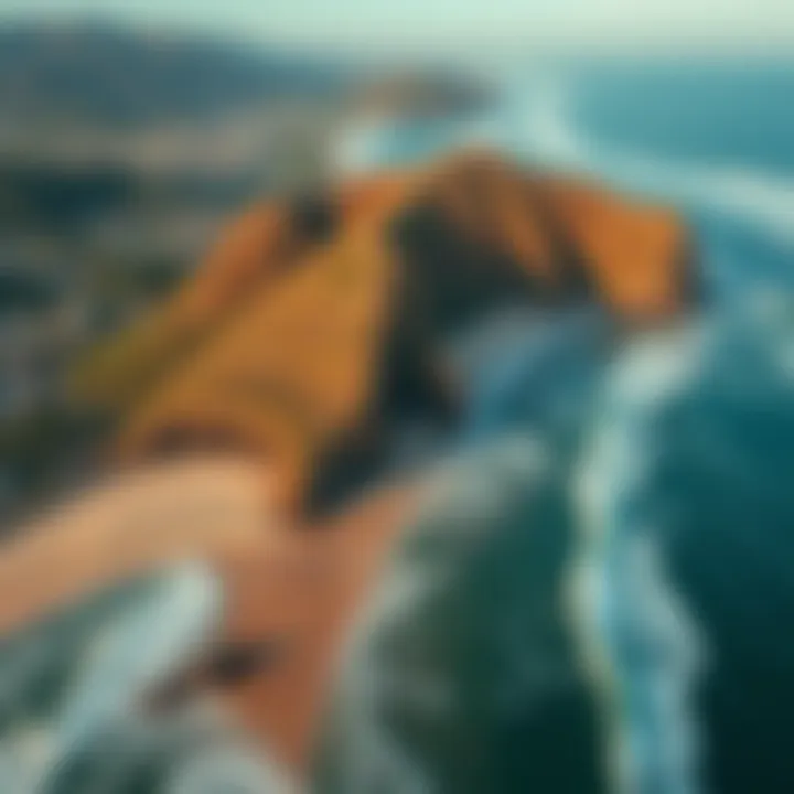 Breathtaking aerial view of Mizata beach and surf breaks