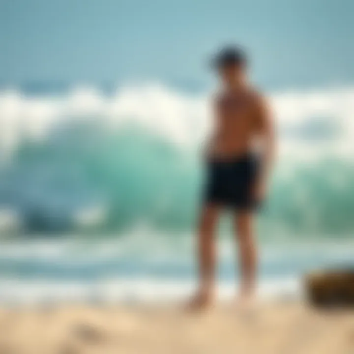 Comparison of different styles of surf shorts