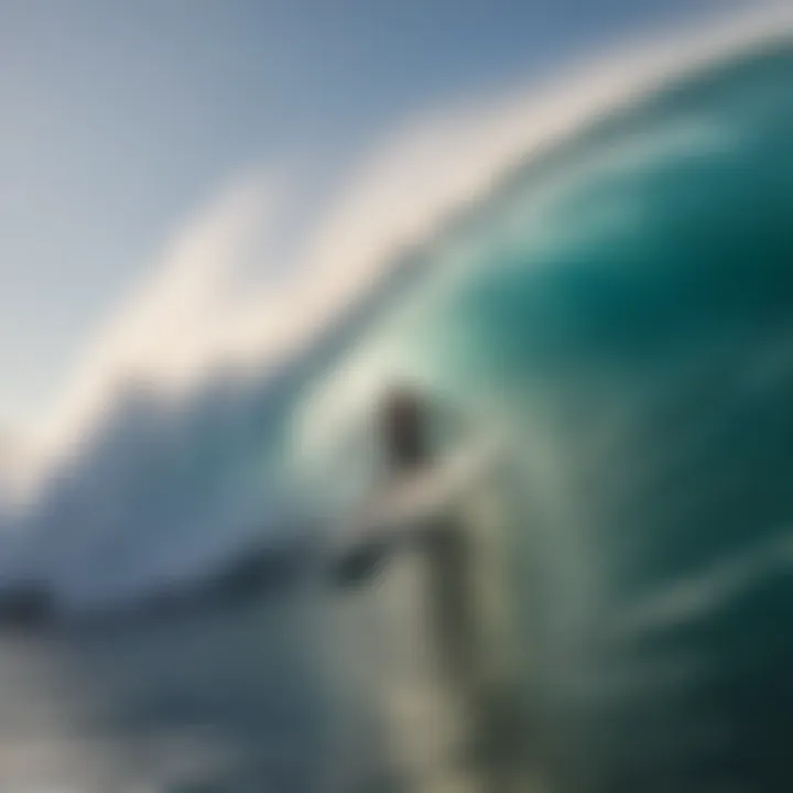 The serene and dynamic interplay of water, light, and environment during a wake surfing session.