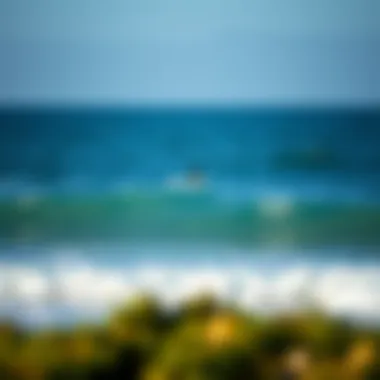 Coastal Serenity: Waves and Soundscapes A serene coastal view with waves crashing gently against the shore