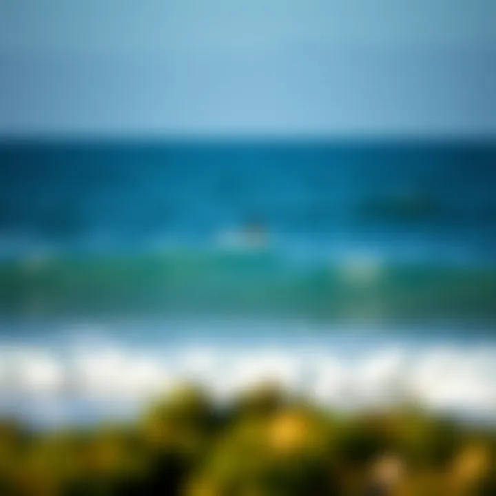 Coastal Serenity: Waves and Soundscapes A serene coastal view with waves crashing gently against the shore