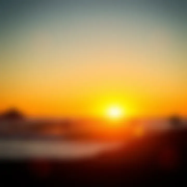 Sunset Over Surf Park Sunset over a Texas surf park with silhouettes of surfers