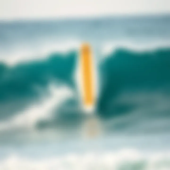 Surfboard Performance in Action Surfboard on a wave demonstrating performance