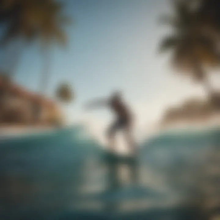 Local community involved in surfing activities