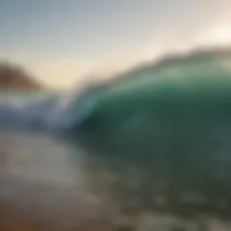 Waves crashing on the shores of Cartagena