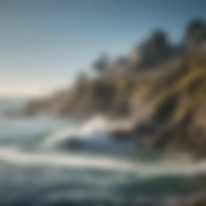 Scenic view of Steamer Lane coastline