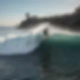 Surfer riding a wave at Steamer Lane