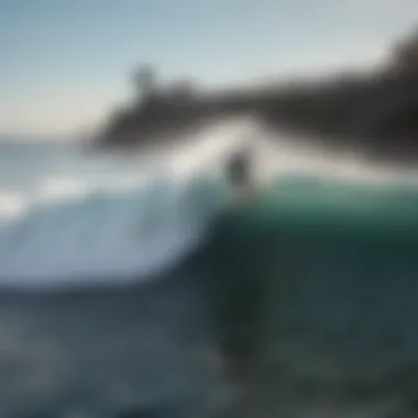 Surfer riding a wave at Steamer Lane