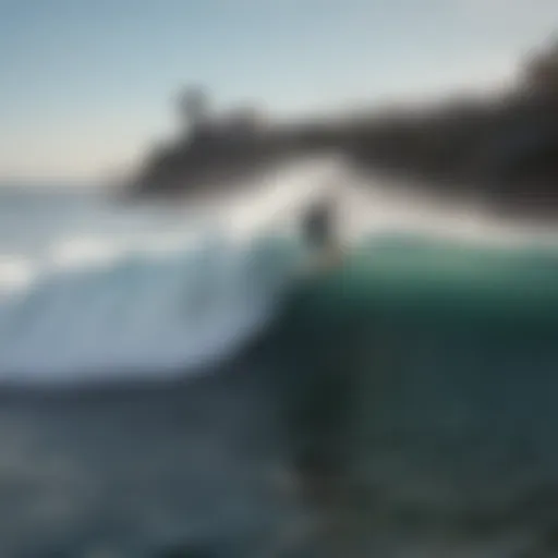 Surfer riding a wave at Steamer Lane