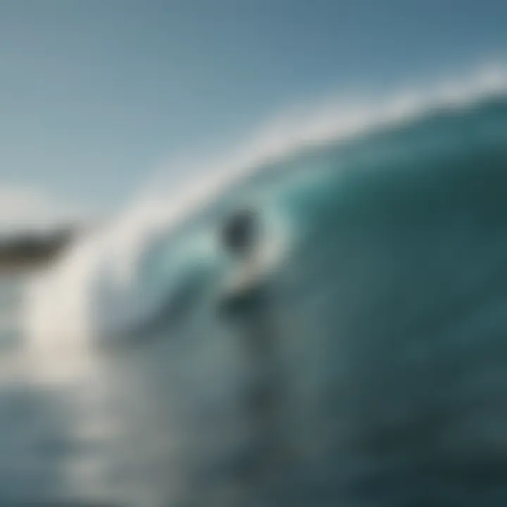 Surfer riding a wave at Surfline Terrace