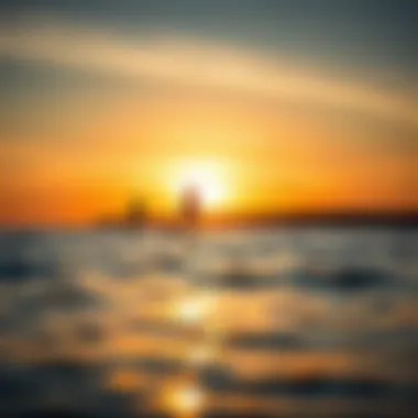 Sunset Serenity on the Water Paddle boarders enjoying a serene sunset