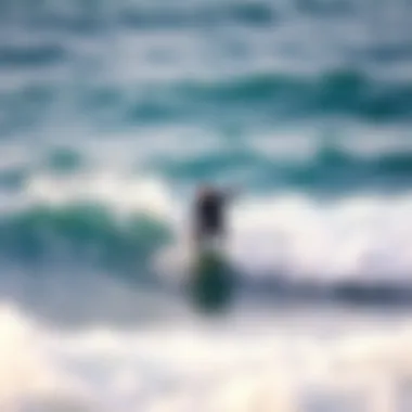 Navigating Waves with Confidence Paddle boarder navigating through waves