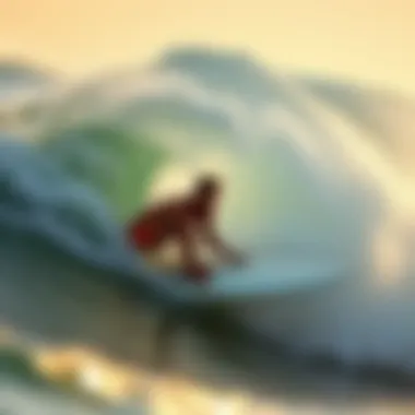 Surfing Action with the 38 Inch Bodyboard An experienced surfer riding a wave with a 38 inch bodyboard.