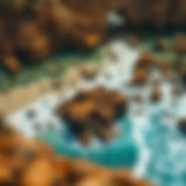 Aerial View of Glass Beach Aerial view of Glass Beach showcasing its beauty