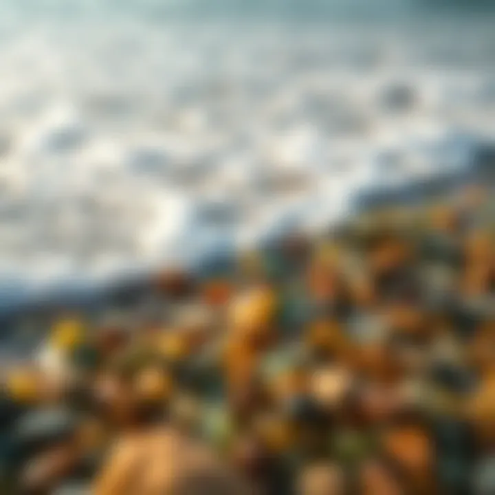 Harmony of Waves and Glass Waves gently lapping against a shore scattered with polished glass pebbles.