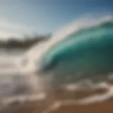 Waves crashing on the shore of Playa Zicatela