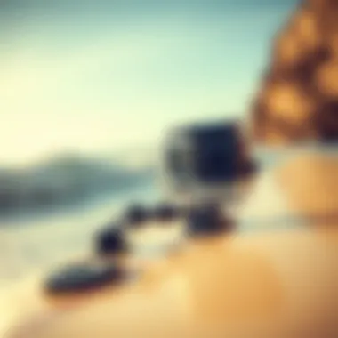 Versatile GoPro Mount Close-up view of a versatile GoPro mount suitable for surfing