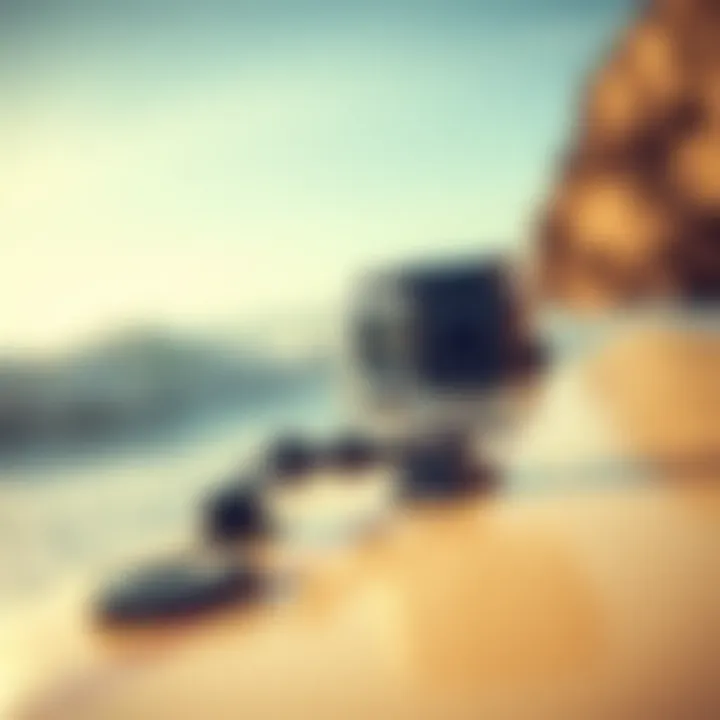 Versatile GoPro Mount Close-up view of a versatile GoPro mount suitable for surfing