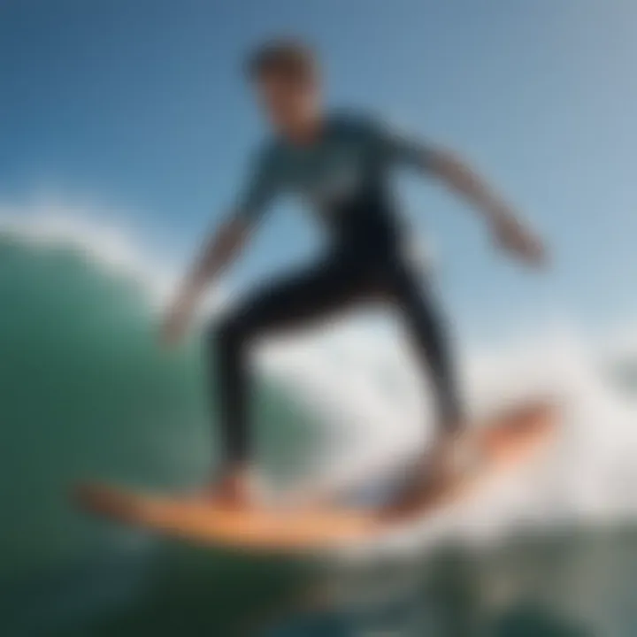 A dynamic action shot of an athlete performing tricks on a kneeboard.