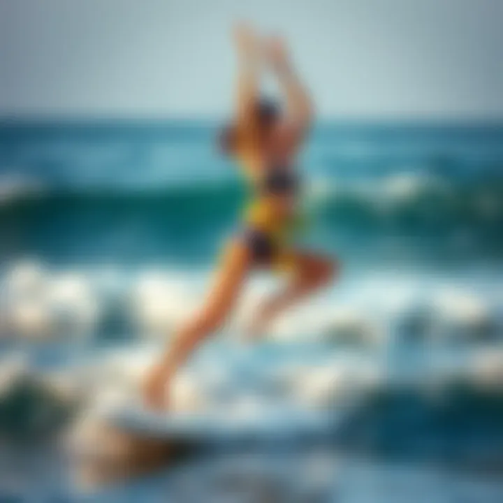 Balance Yoga Practice for Surf Enthusiasts Balance practice on surfboard with yoga