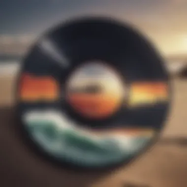 A vintage vinyl record showcasing surf rock music