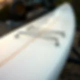 Detailed view of the Catch Surf funboard's unique design features