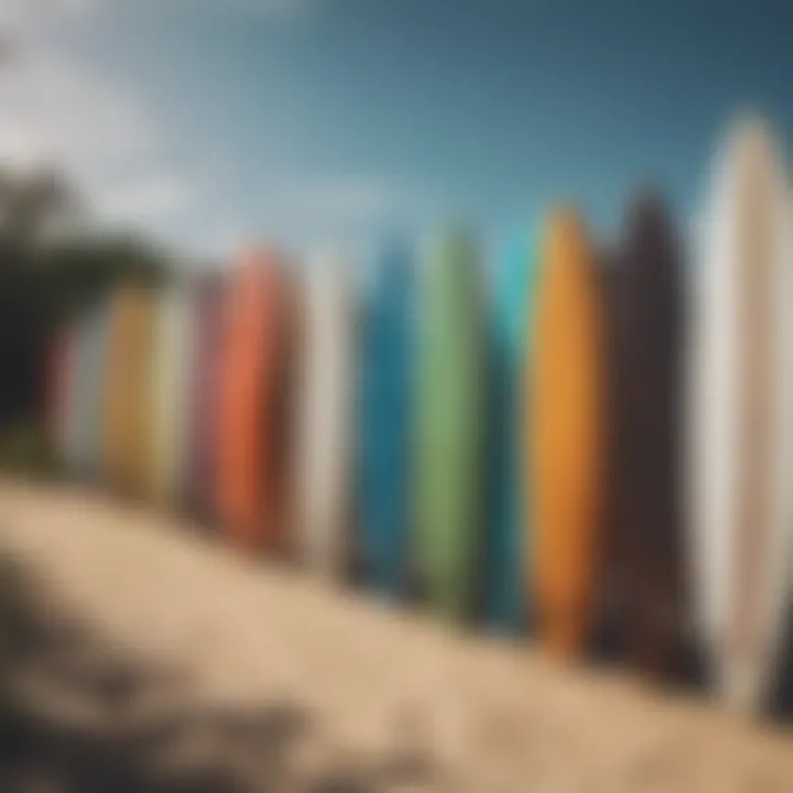 Diverse selection of eco-friendly materials for surfboard crafting