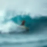 Mastering the Art of Wave Riding A surfer gracefully carving through a wave