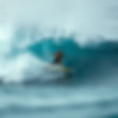 Mastering the Art of Wave Riding A surfer gracefully carving through a wave