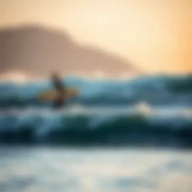 Sustainability in Surfboarding A surfer practicing sustainable practices on the shore