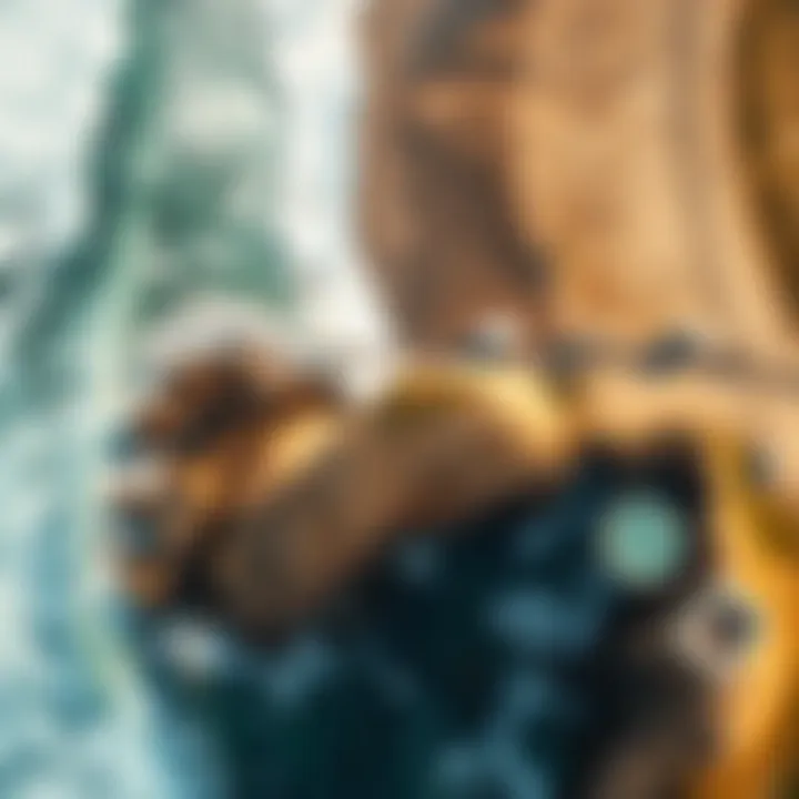 Aerial View of Surf Spot A breathtaking aerial view of a famous surf spot, illustrating the ideal conditions for surf enthusiasts.