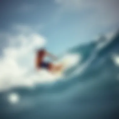 The Versatility of Fish Surfboards A surfer skillfully navigating a wave on a fish surfboard.