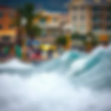 Vibrant Surf Culture Vibrant surf culture in a coastal city