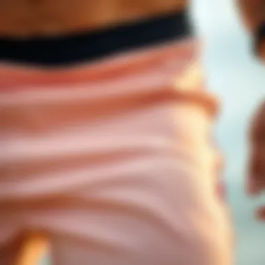 Innovative Fabric in Seamless Boardshorts Close-up of seamless boardshort fabric showcasing innovative material