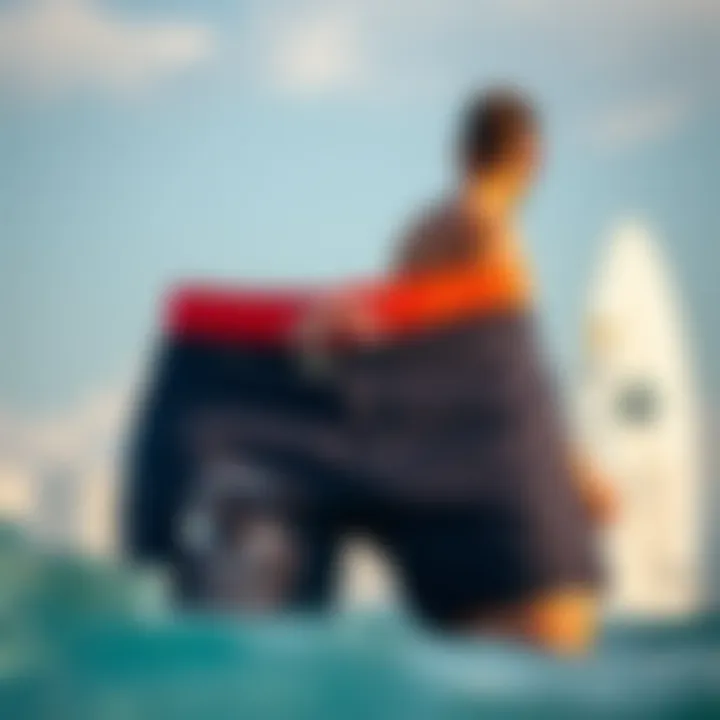 Sustainable Practices in Seamless Boardshorts Eco-friendly packaging of seamless boardshorts highlighting sustainability