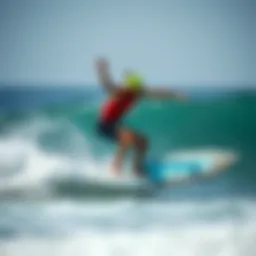 Dynamic skimboarding action on the Exile Exo