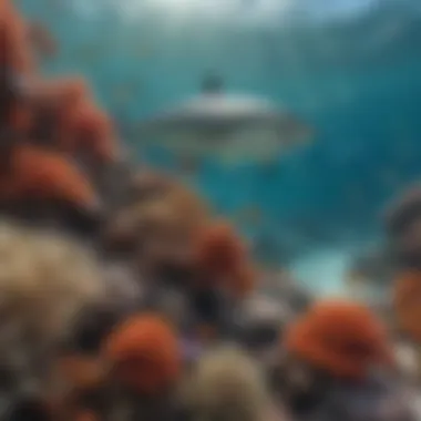 Diversity of Sharks in Coral Reef Ecosystems A vibrant coral reef teeming with diverse shark species