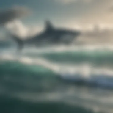 The Evolutionary Journey of Sharks Through Time An illustration depicting the evolutionary lineage of sharks