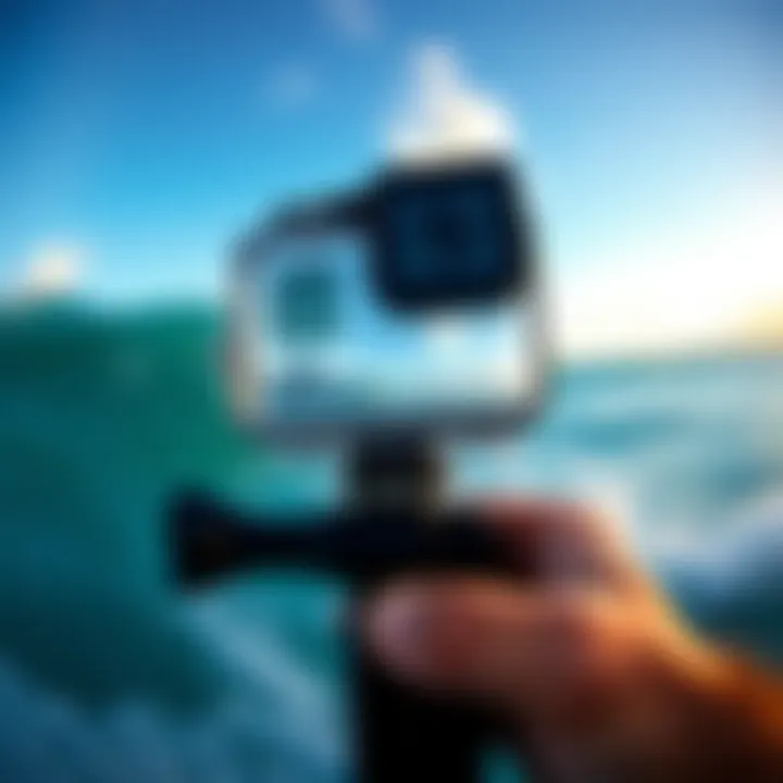 Diverse angles showcasing the versatility of the GoPro handheld mount.