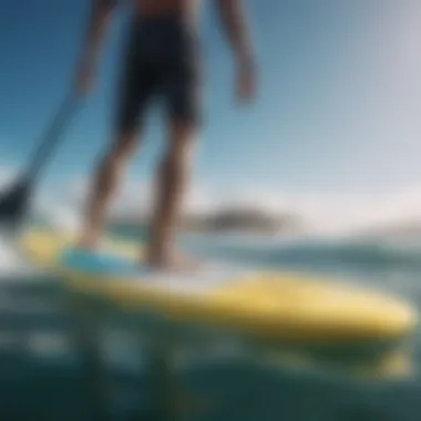 Close-up of advanced paddle board technology