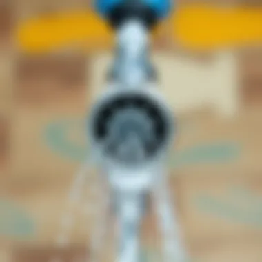 Efficient Nozzle Design for Optimal Rinse Close-up of the Rinse Kit Shower nozzle in use