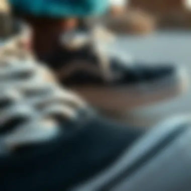 Close-up of Vans shoes with technical features highlighted