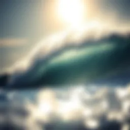 A stunning wave crashing on a sunny beach, symbolizing the essence of surf culture.