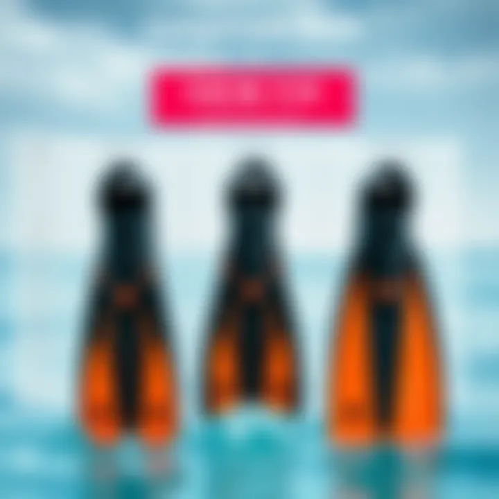 Swim Fins Comparison Chart Comparison chart of different swim fins and their applications