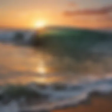 Sunset over the Wedge, highlighting the surf culture