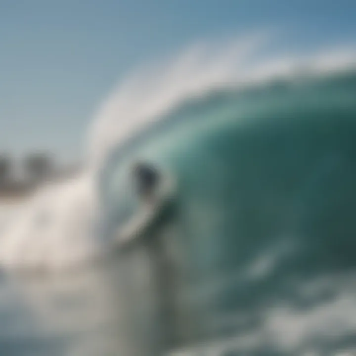 Surfers riding the iconic waves of Newport Beach