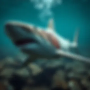 An illustration showcasing the anatomy of a shark