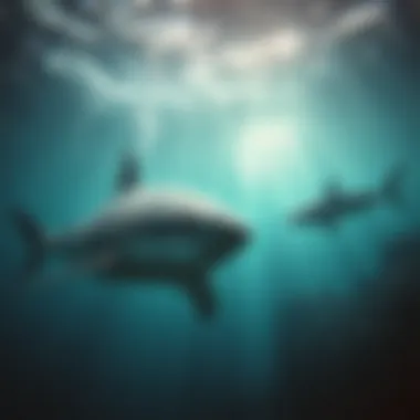 A serene underwater scene depicting sharks and their ecosystem