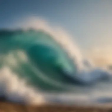 Stunning waves crashing against the shore of Vaadhoo Island